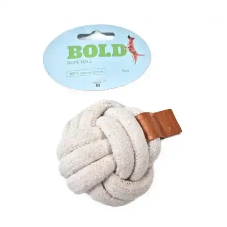 Bold Pelota de Nudos de Algodón Natural  para Perros, 7 cm - Bold - Comparador de precios