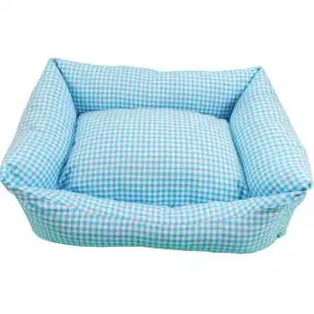 Cama Cuna Cuadrada Vichy T3 60x50 Azul
