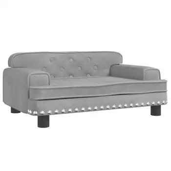 Cama Para Perros De Terciopelo Gris Claro 70x45x30 Cm Vidaxl - VIDAXL - Comparador de precios