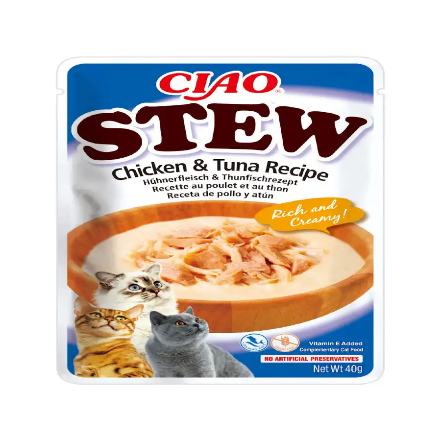 Churu Stew Estofado de Pollo y Atún sobre para gatos – Multipack 12 - Churu - Comparador de precios