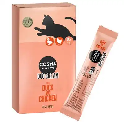 Cosma DUO Cream 8 x 14 g snacks para gatos - Pato y pollo - Cosma - Comparador de precios