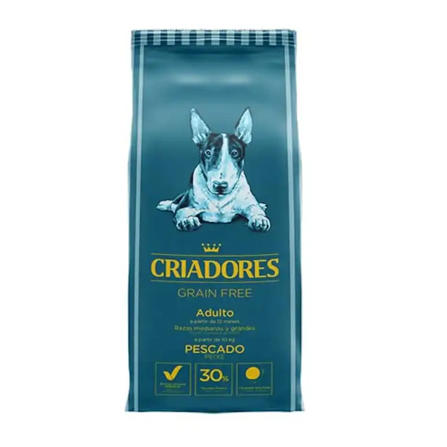 Criadores Adulto Grain Free Pescado pienso para perros de raza mediana y grande