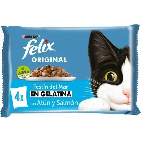 Felix Original Comida húmeda para gatos en Gelatina con Pescado, 48x85 gr - Felix - Comparador de precios