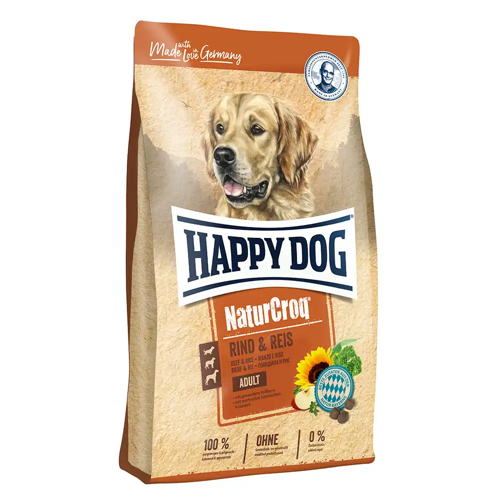 Happy Dog NaturCroq con vacuno y arroz - 15 kg