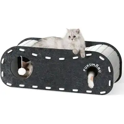 HausPets Cueva Gato Extra Grande 80cm, Cama Superior + Guarida 4 Agujeros - 80cm - HausPets - Comparador de precios