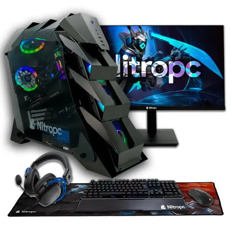 NitroPC Pack Nitro Plus V2 AMD Ryzen 9 7950X3D/32GB/2TB SSD/RTX 4080 SUPER + Monitor 27" UltraHD 4K