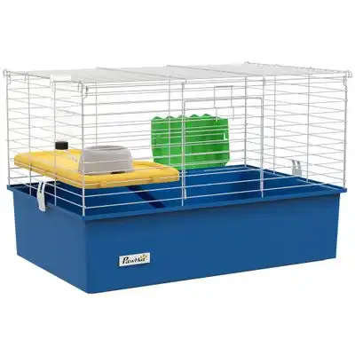 PawHut Jaula Animales Pequeño 71x46x47 cm Azul y Blanco - 1 Article - PawHut - Comparador de precios