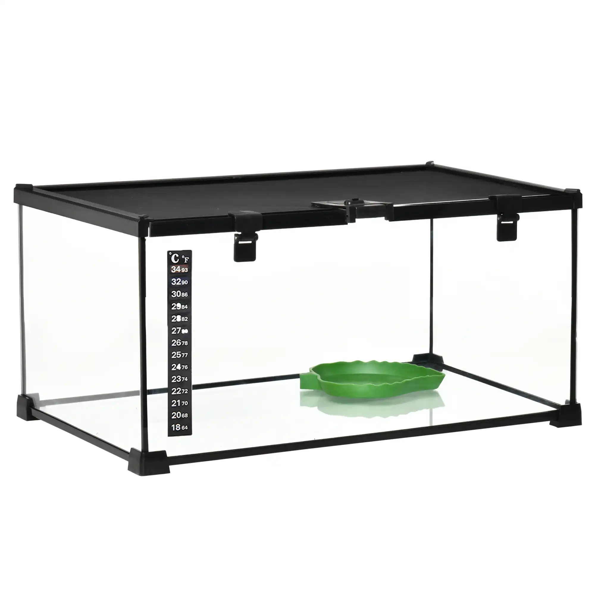 PawHut Terrario para Reptile Negro - 50x30x25 cm - PawHut - Comparador de precios