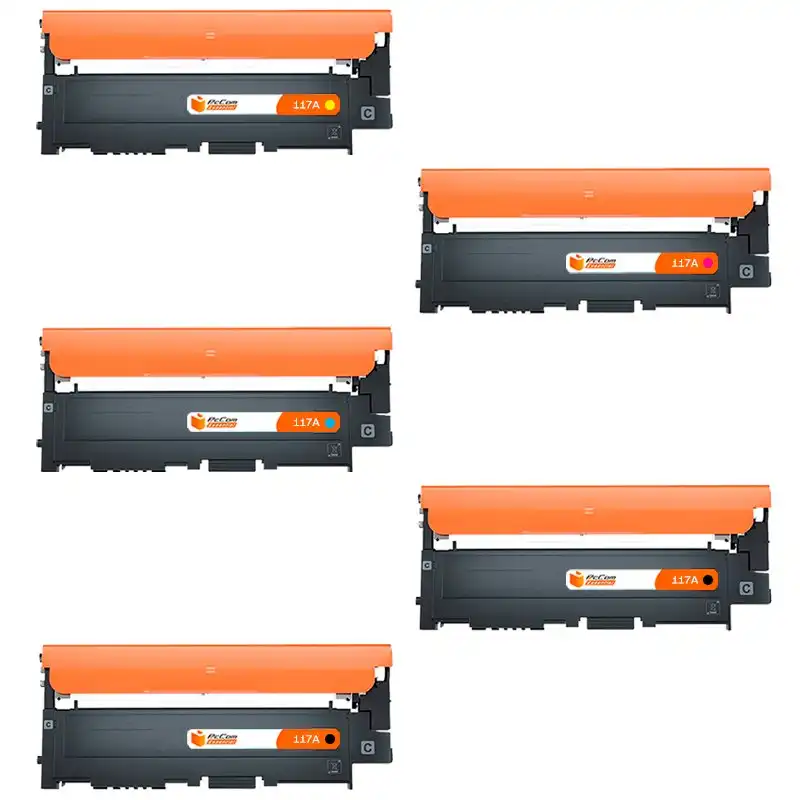 Pccom Essential HP 117A Tóner Compatible Negro/Cian/Magenta/Amarillo Pack 5