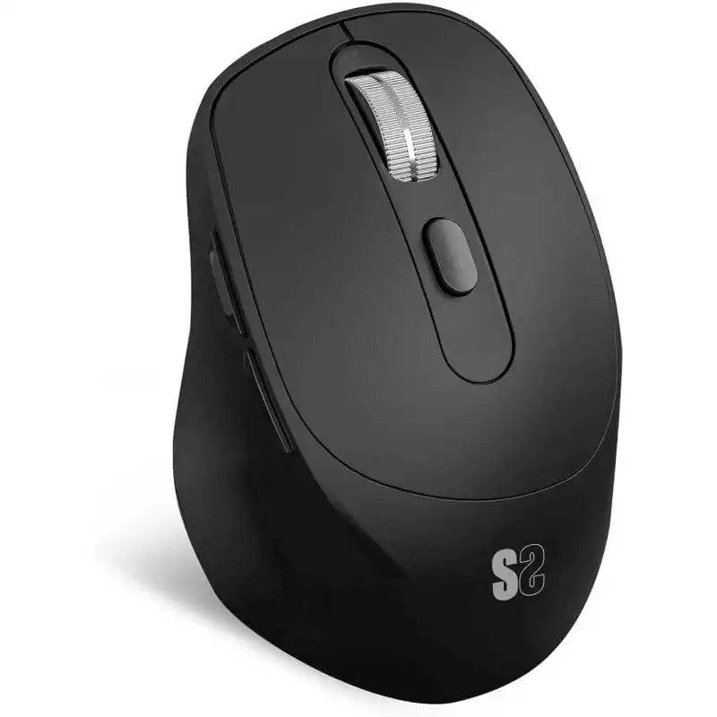 Subblim Comfort Ergo Dual Ratón Ergonómico Inalámbrico para Diestros 2400 DPI Negro