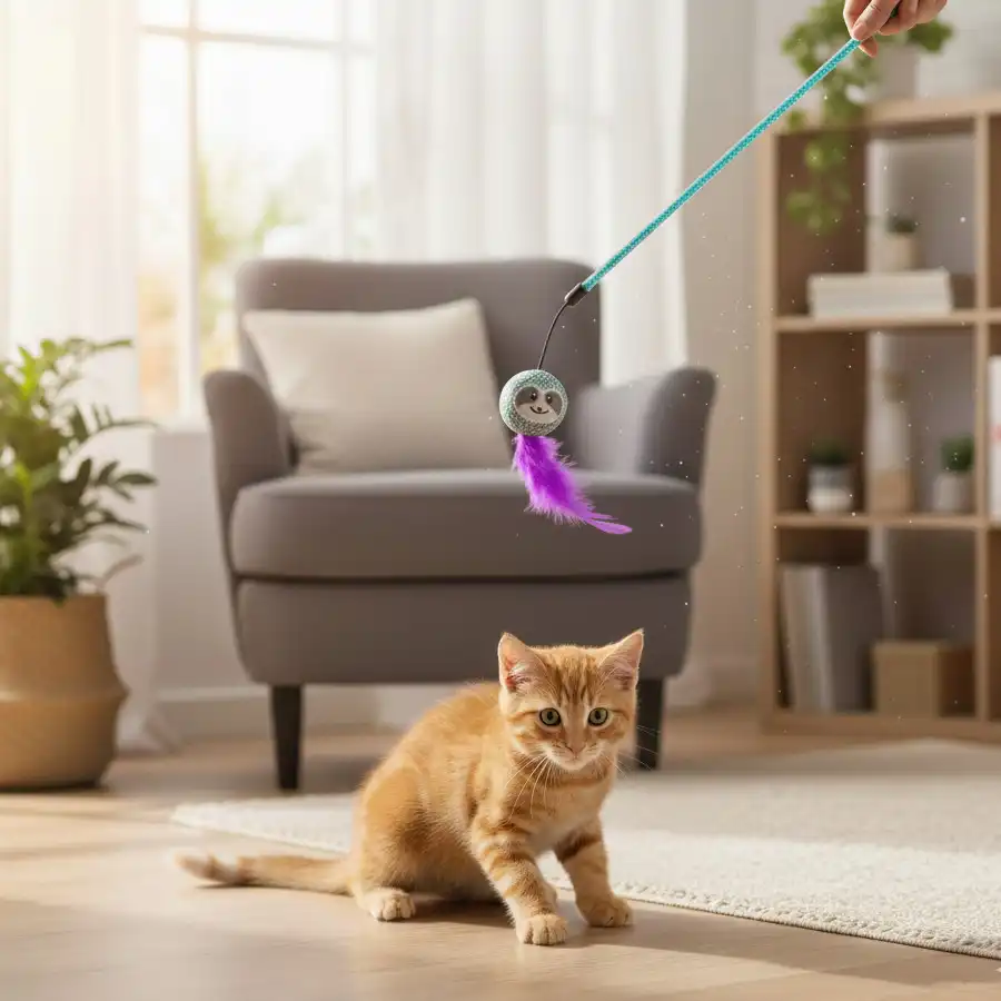 Tootoy! Caña Interactiva con Peluche de Perezoso y Plumas para gatitos - Tootoy! - Comparador de precios