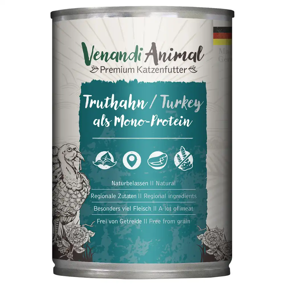 Venandi Monoproteína Animal 6 x 400 g - Pavo