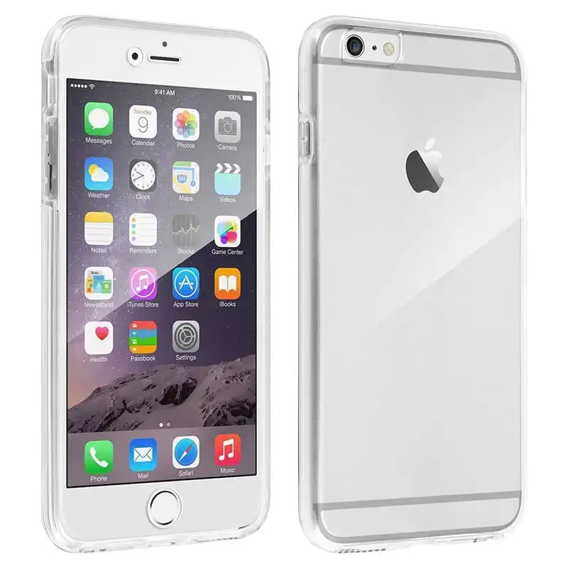 Avizar Funda Protectora de Silicona y Policarbonato Protección Total Transparente para iPhone 6 Plus / iPhone 6S Plus