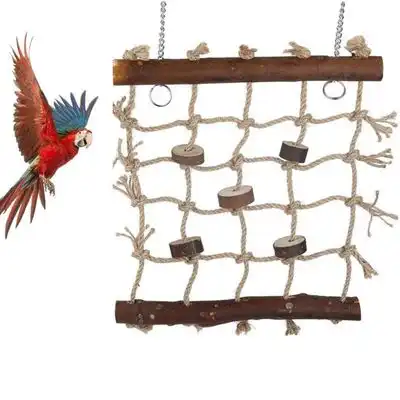 HausPets Hamaca de madera con escalera para pájaros - 1 artículo - HausPets - Comparador de precios