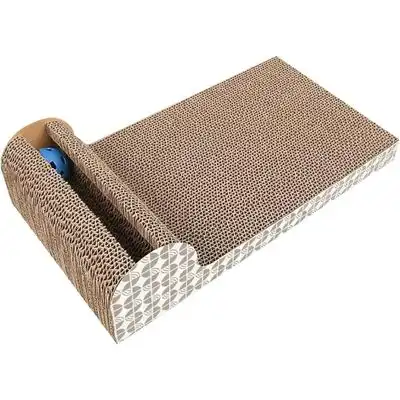 HausPets Rascador gatos Intirilife, cartón corrugado, 45,5 x 24,5 x 10,5 cm - Lámina plana para raspado de 45,5 x 24,5 x 10,5 cm. - HausPets - Comparador de precios