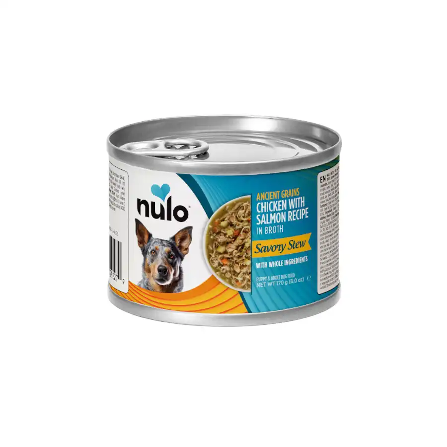 Nulo Estofado de Pollo y Salmón en Caldo Lata para perros - 170 g - Nulo - Comparador de precios
