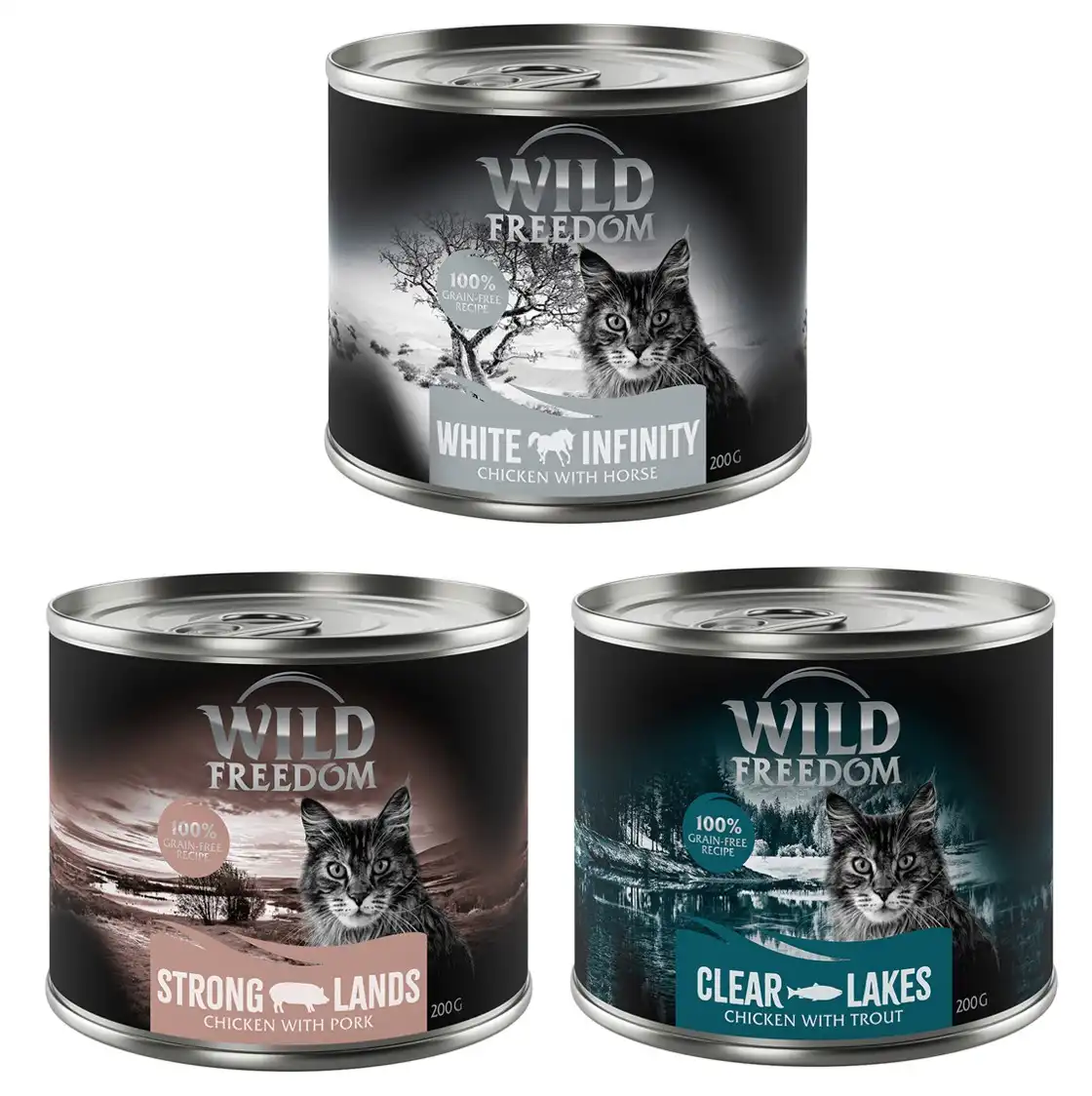 Pack de prueba mixto Wild Freedom Adult - 6 x 200 g - 2 x Trucha, 2 x Caballo, 2 x Cerdo