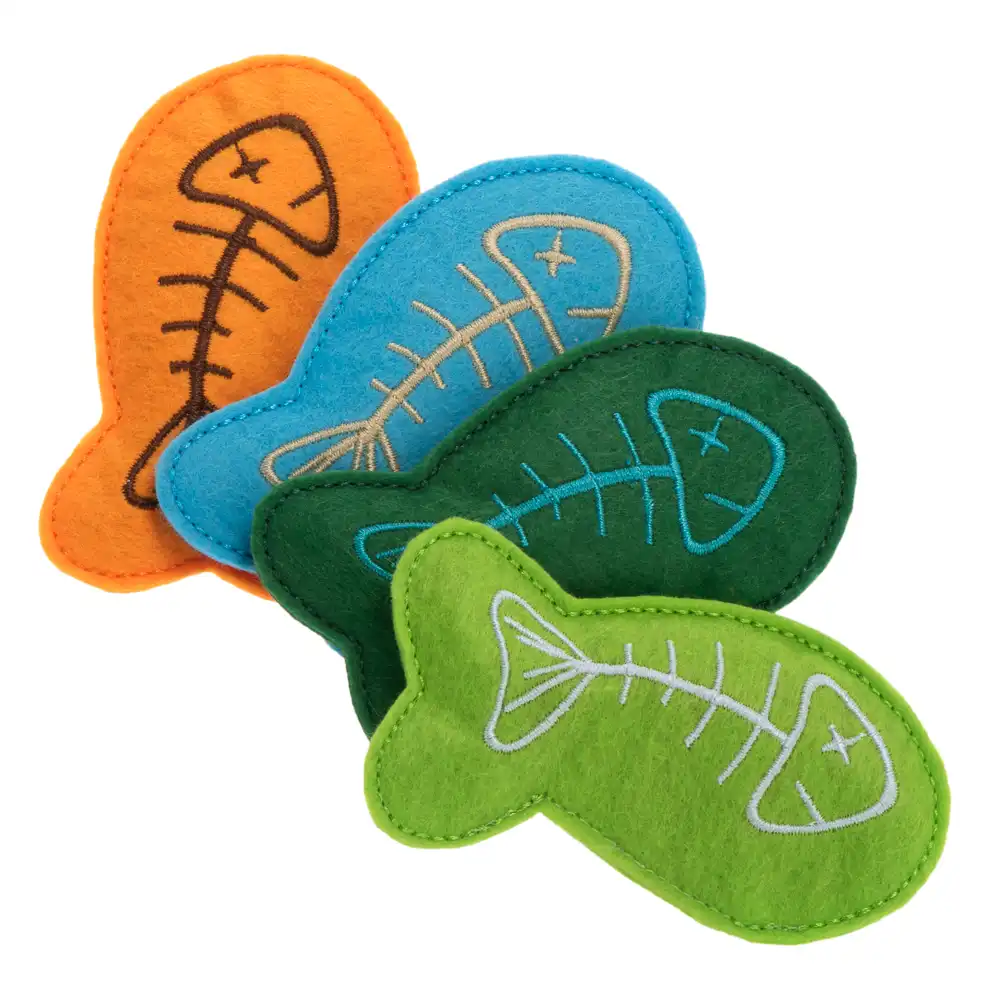 Peces Marlin juguete con catnip para gatos  - Set de 4 unidades - bitiba - Comparador de precios