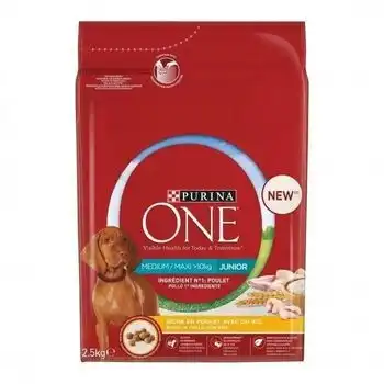 Purina One Medium Maxi Junior - Nuggets De Pollo Con Arroz - Para Cachorros - 2.5 Kg