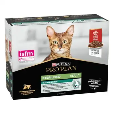 PURINA PRO PLAN Cat Sterilised Adult Maintenance 10 x 85 g - Carne de vacuno - Pro Plan - Comparador de precios