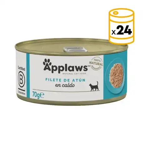 Applaws Comida Húmeda para Gatos en Caldo con Atún, 24x70 gr - Applaws - Comparador de precios
