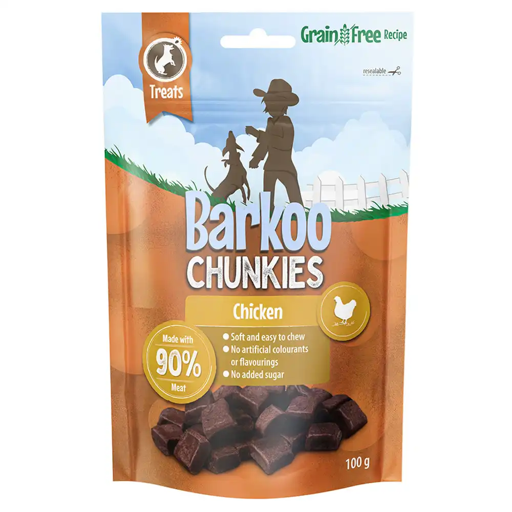 Barkoo Chunkies dados de carne para perros - Pollo - 100 g