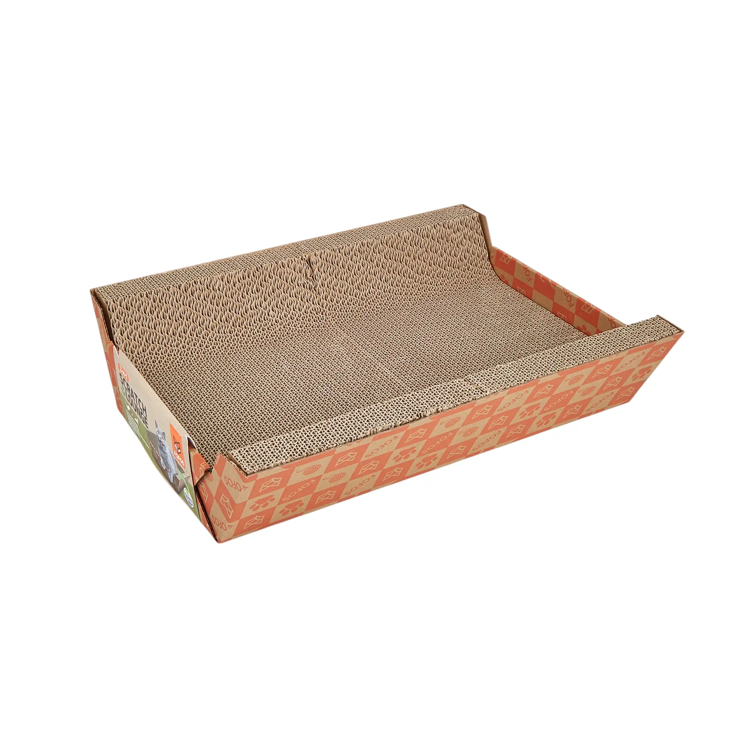 Fofos Rascador de cartón con catnip para gatos - 47 cm x 36 cm x 11 cm - Fofos - Comparador de precios