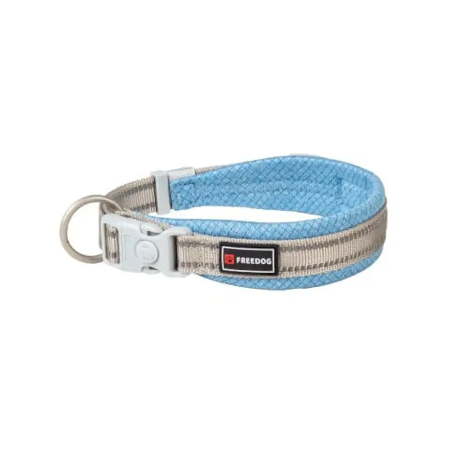 Freedog Shiva Collar Reflectante Azul Celeste para perros