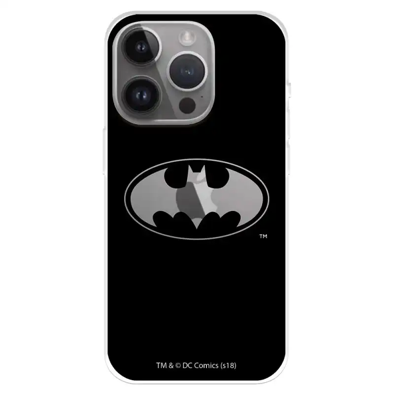 Funda Para Iphone 15 Pro Max Oficial De Dc Comics Batman Logo Transparente - Dc Comics