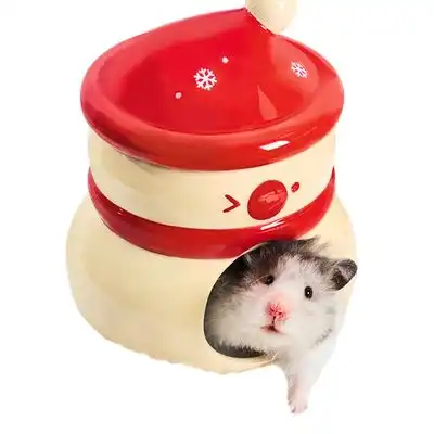 FurryFusion Casa de cerámica con forma de muñeco de nieve para hámsteres - Artículo 1 - Furry Fusion - Comparador de precios