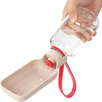 HausPets Botella de agua a prueba de fugas de 550 ml para perros y gatos - Marrón claro - HausPets - Comparador de precios