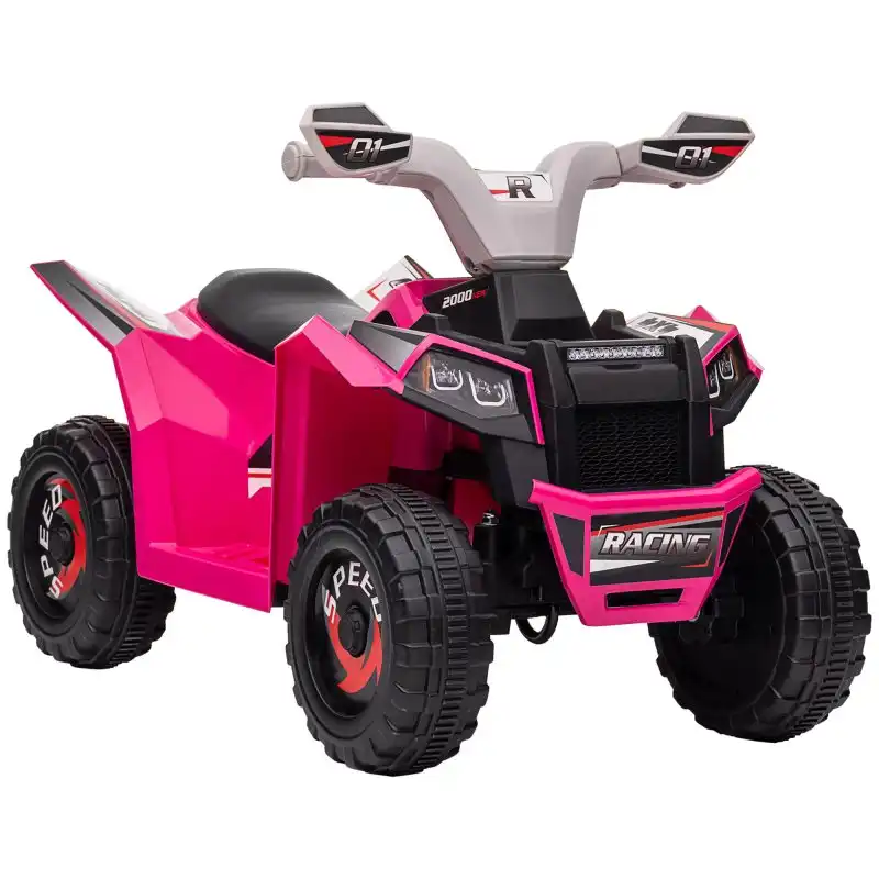 Homcom Quad Eléctrico para Niños de 18-36 Meses 70x41.5x48.5cm Rosa