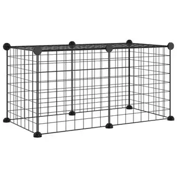 Jaula Para Mascotas De 8 Paneles Acero Negro 35x35cm Vidaxl - VIDAXL - Comparador de precios