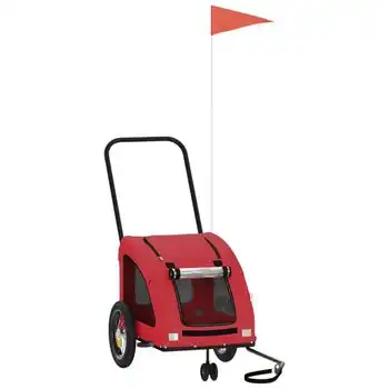 Remolque De Bicicleta Mascotas Hierro Tela Oxford Rojo Vidaxl - VIDAXL - Comparador de precios