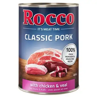Rocco Classic Pork 12 x 400g - Pack Ahorro - Cerdo con pollo y ternera - Rocco - Comparador de precios