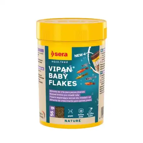 Sera Vipan Baby Flakes Alimento de Cría para Peces en Copos Nature, 56 Gr - Sera - Comparador de precios