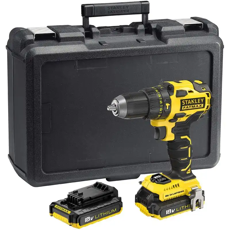 Stanley FMC627D2-QW Taladro Percutor 18V + 2 Baterías + Maletín