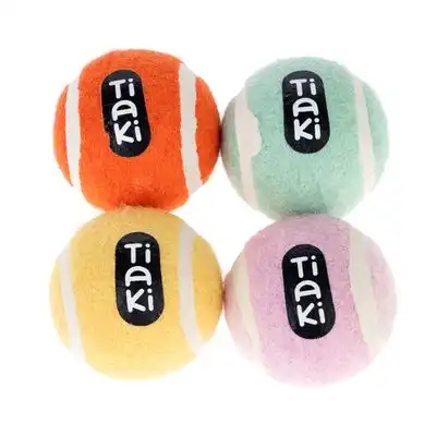 TIAKI juego de pelotas de tenis para perros - 4 unidades, aprox. 5 cm (Diám) - TIAKI - Comparador de precios
