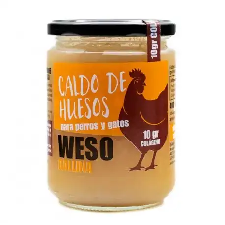 Weso Gallina Caldo de Huesos para Perros y Gatos, 400 ml - Weso - Comparador de precios