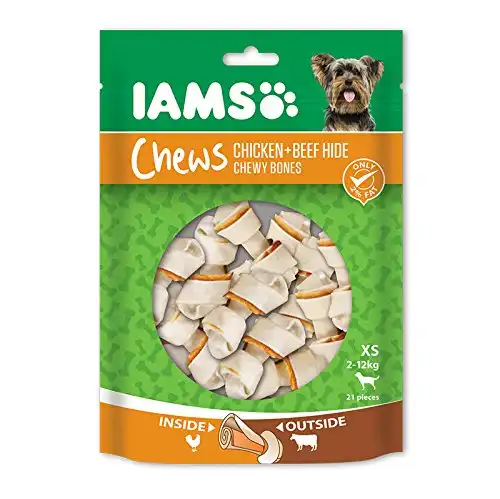 Huesos masticables pollo y ternera Iams XS 21 unid.