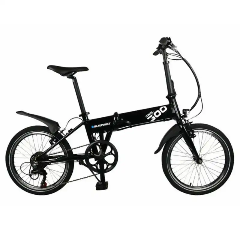 Blaupunkt Carl 300 Bicicleta Eléctrica Plegable con Ciclo Computador LCD Negro Brillante