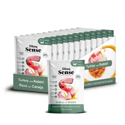 Dibaq Sense Bocaditos en salsa Pavo con Conejo - 12 x 100 g - Dibaq - Comparador de precios
