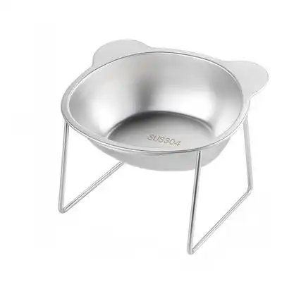 FurryFusion Bol de acero inoxidable 304 antivuelco con soporte elevador - Artículo 1 - Furry Fusion - Comparador de precios