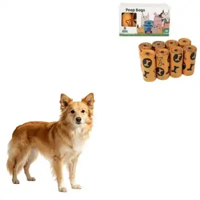 MCBOSON Paquete de 8 rollos de bolsas biodegradables para excrementos perro - 1 artículo - Mcboson - Comparador de precios