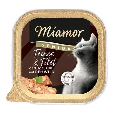 Miamor Feines & Filet Senior 16 x 100 g - Ave pura y venado - Miamor - Comparador de precios