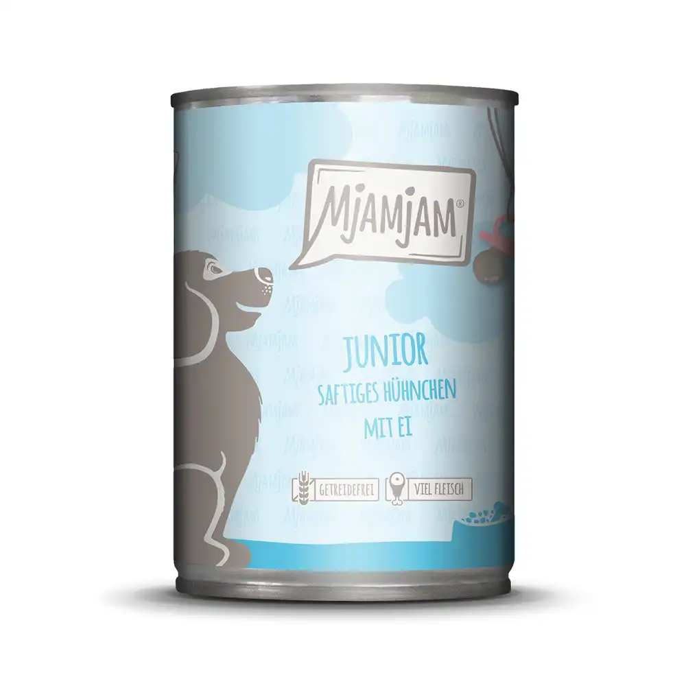 MjAMjAM Junior 6 x 400 g - delicioso pollo con huevo