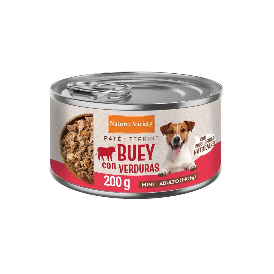 Nature's Variety Paté Buey con Verduras Lata para perros adultos mini - 200 gr - Natures Variety - Comparador de precios