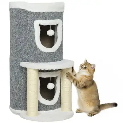 PawHut Árbol para Gato 50x36x76 cm Gris - 1 Article - PawHut - Comparador de precios