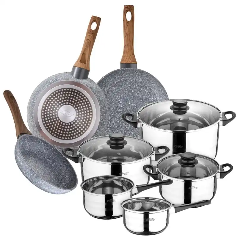 San Ignacio Toledo Batería de Cocina 8 Piezas + Daimiel Juego de 3 Sartenes