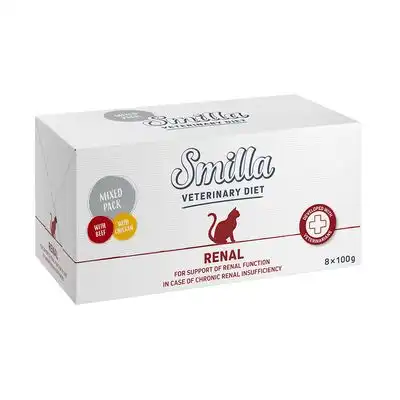 Smilla Veterinary Diet 8 x 100 g - Pack mixto - Renal: pollo + ternera - Smilla Veterinary Diet - Comparador de precios